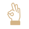 Oke zeichen einer Hand